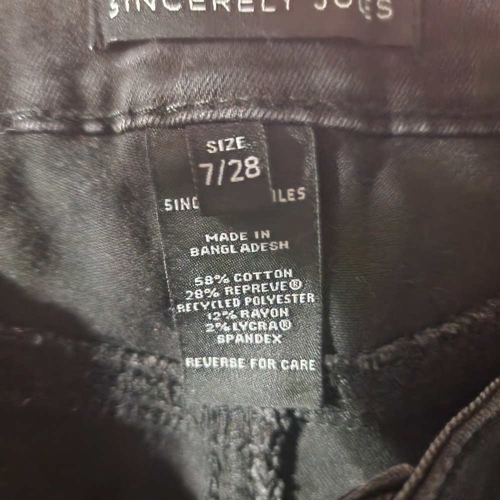 Sincerely Jules Raw Hem High Rise Straight Leg Jeans, Size 7/28 - Picture 4 of 4